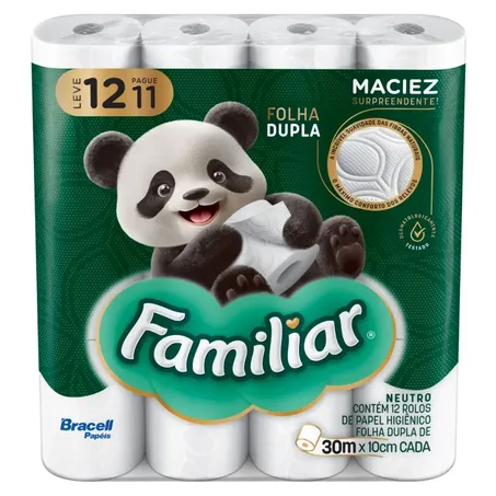 Papel higienico familiar fd 30m l12 p11