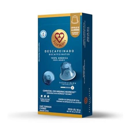 Café caps. descaf. 3 corações 50g c/10