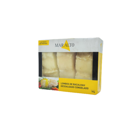 Lombo Bacalhau Mar Alto Congelado Caixa 1kg 
  360-1