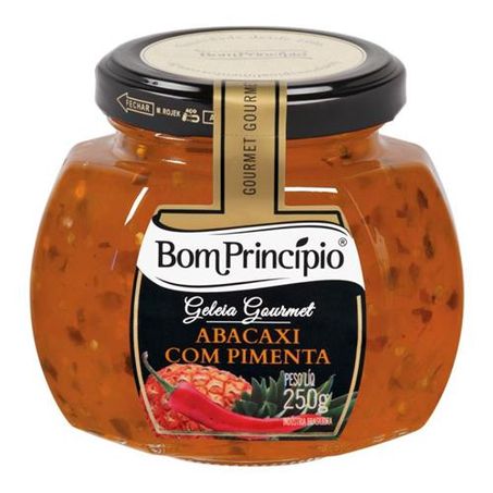 Geleia gourmet bom principio 250g abacaxi c/pimenta