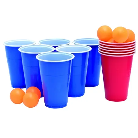 Conjunto Jogo Beer Pong Com 12 Bolas 12 Copos