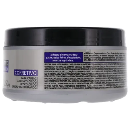 MÁSCARA CAPILAR SERGIO PARIS DESAMARELADOR PRO ACTIVE POTE 250G 360-9