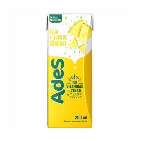 Bebida à Base de Soja Abacaxi Ades 200ml
