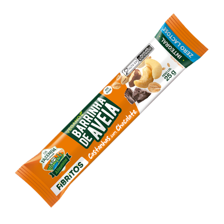 BARRA AVEIA CASTANHA CHOCO 25G - BIOSOFT