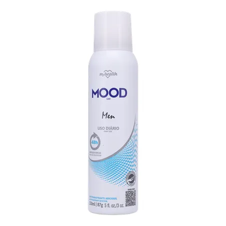 Antitranspirante Aerossol Mood Care Men Frasco Spray 260ml 360-1