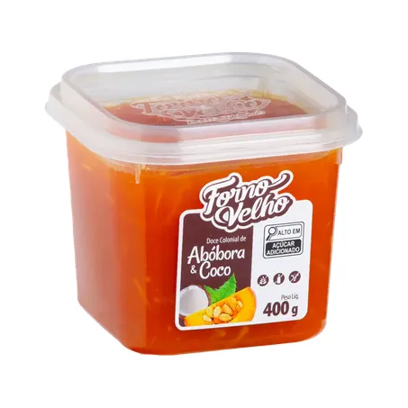 Doce fruta colonial abobora com coco forno velho 400g