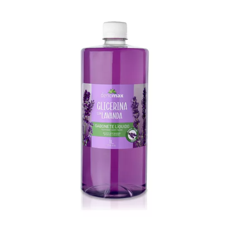 Sabonete líquido denomax glicerina com lavanda refil 1l
