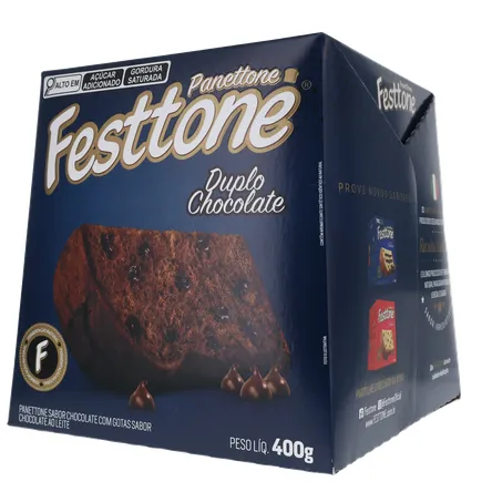 Panettone Duplo Chocolate Festtone 400G 360-3
