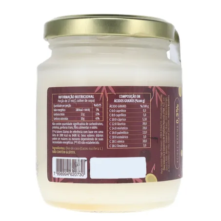Óleo de Coco Santo Óleo Extra Virgem  Pote de Vidro 200ml 360-25