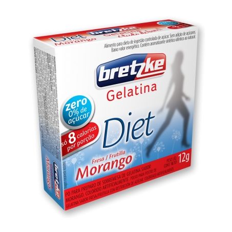 Gelatina bretzke diet morango 10g
