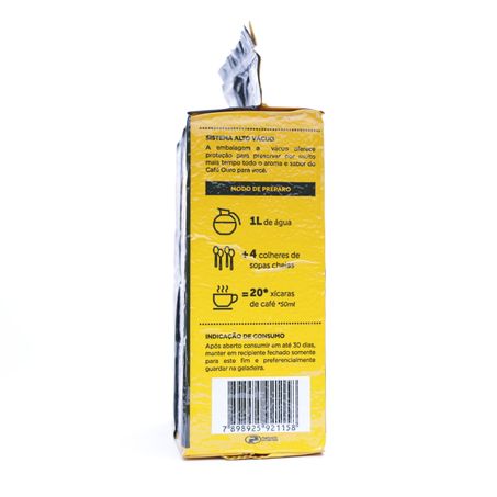 CAFÉ PÓ OURO VÁCUO TRADICIONAL 500G 360-3