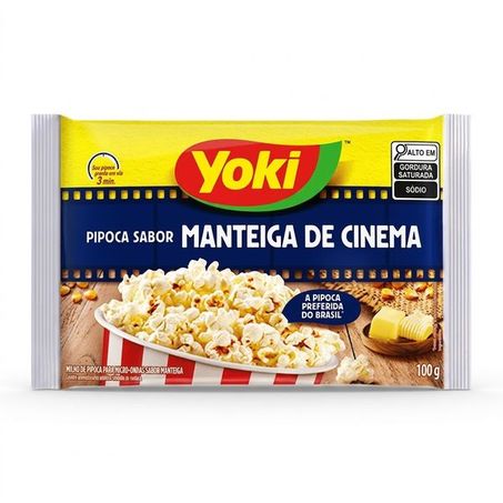 Yoki Pipoca De Microondas Com Manteiga De Cinema 100G