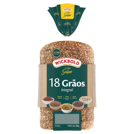 PÃO INTEGRAL 18 GRÃOS WICKBOLD GRÃO SABOR