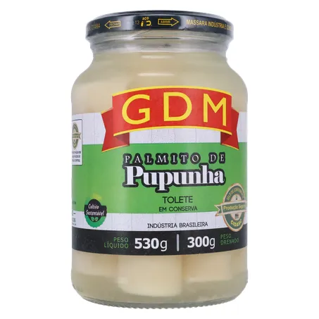 Palmito gdm pupunha tolete 300g 360-35
