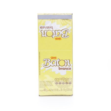 Chocolate Baton Garoto Branco Caixa com 30un - 480gr