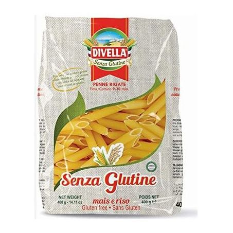 Massa sem gluten divella penne 400g