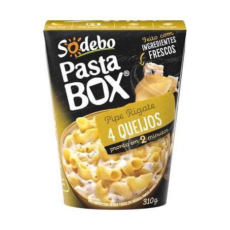Sodebo Pastabox Pipe Rigate 4 Queijos 310G