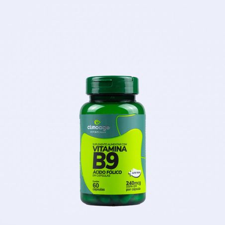 VITAMINA B9 500MG 60CAPSULAS CLINOAGE