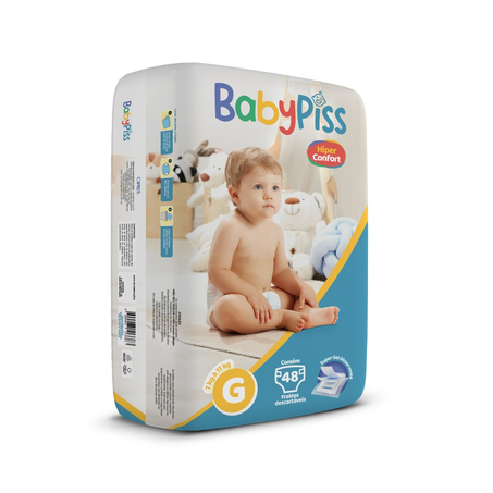 Fralda Baby Piss Hiper Comfort G com 48 Unidades