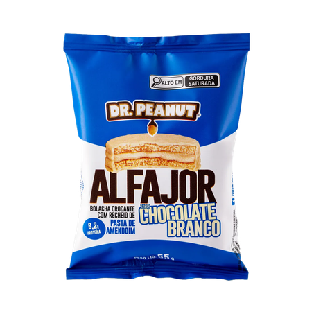 Alfajor Dr. Peanut Chocolate Branco 55g