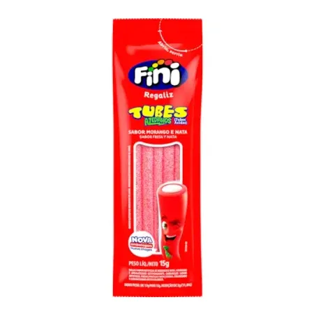 BALA FINI 15G TUBES MORANGO CITRICO CX 12.0