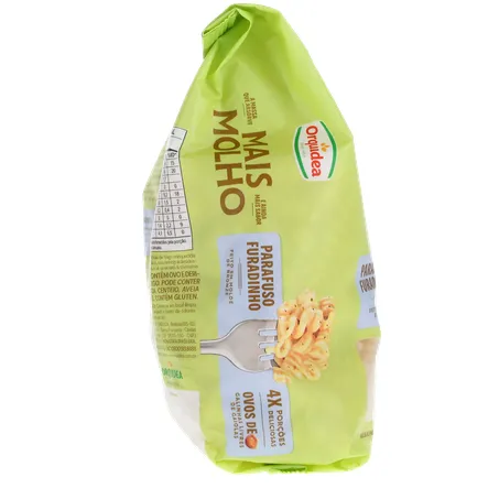 Macarrão de Sêmola Orquídea Parafuso Furadinho com Ovos Pacote 400gr 360-26