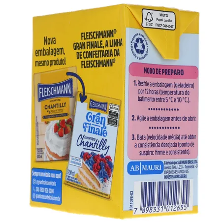 Creme Chantilly Fleischmann Gran Finale 200ml 360-23
