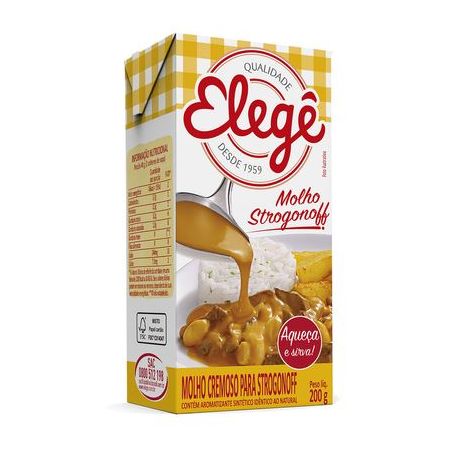 MOLHO CREMOSO ELEGE STROGONOFF UHT TP 200G
