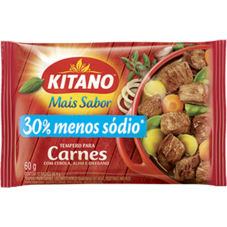 Tempero kitano 60g mais sabor carnes