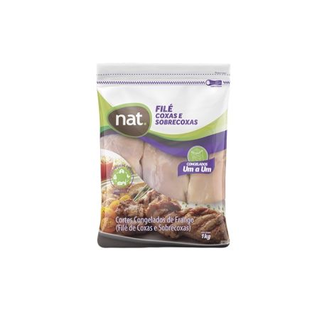FILE DA COXA C/ SOBRECOXA DE FRANGO NAT IQF KG