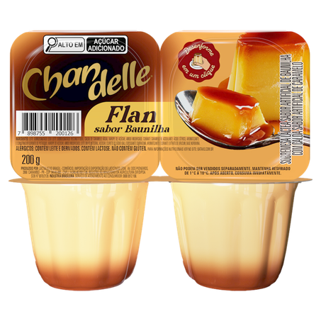 SOBREMESA LÁCTEA CHANDELLE BAUNILHA BANDEJA 200G