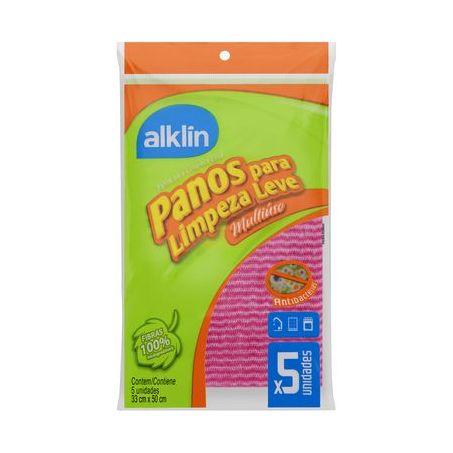PANO ALKLIN ROSA LIMPEZA LEVE C/5UN