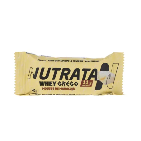Barra whey grego nutrata 40g mousse maracuja