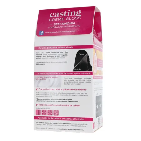 Tintura Para Cabelo L'oréal Casting Creme Gloss Preto Noite 100 360-20