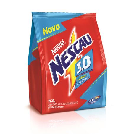 Achocolatado Em Pó Nestlé Nescau 3.0 Sachê 760g 
 