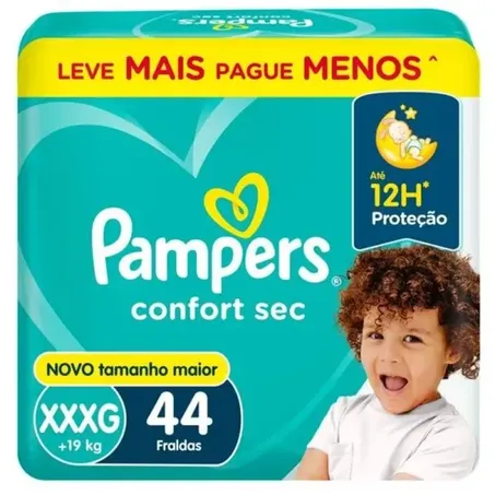 Fralda pampers conforte sec fortbag xxxg