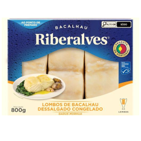 BACALHAU LOMBO PORTO RIBEIRALVES 800G