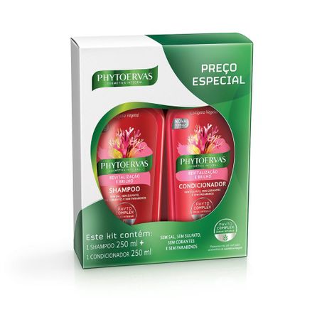 Shampoo Phytoervas 250ml + Condicionador Revitalizacao/Brilho 250ml