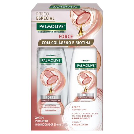 Kit ShampooCondicionador Palmolive Sos Cuidado Force Frasco com 350Ml