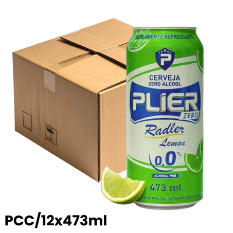 Cerveja plier pcc/12x473ml latao radler lemon zero alcool