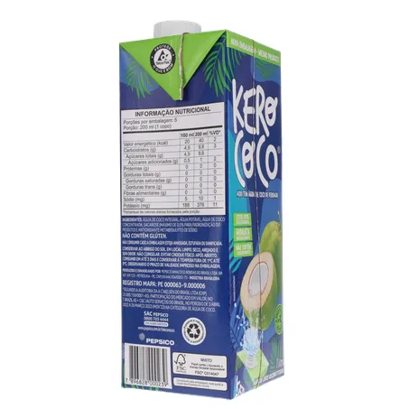 ÁGUA CÔCO KERO COCO TP 1L 360-12