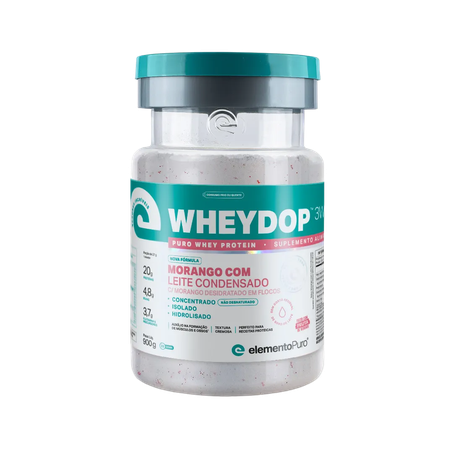 Wheydop 3W Morango Leite Condensado Pote 900g 360-2