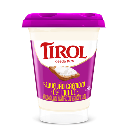 Requeijao Cremoso Tirol 0  Lactose 180g