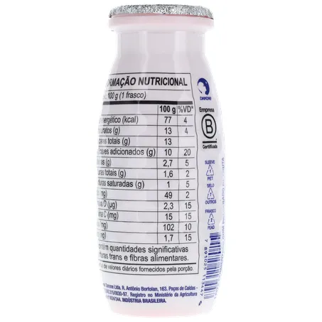 Leite Fermentado Parcialmente Desnatado de Morango Actimel 100G 360-22