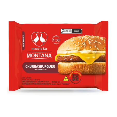 Sanduiche Perdigao 145g  Churrasburguer Maionese Grill