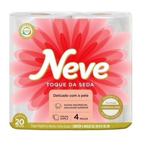 Papel hig neve ft 20m toque de seda c/4 rolos