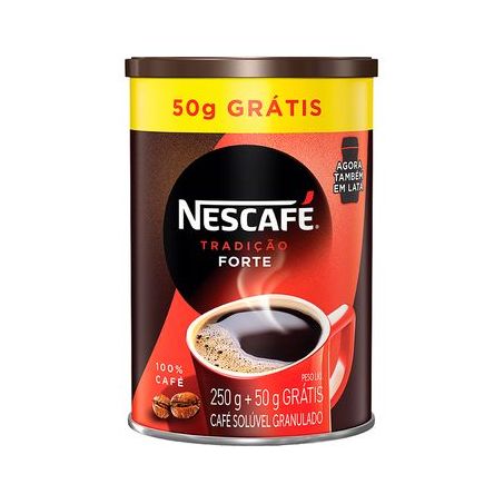 Café Solúvel Granulado Forte Nescafé Tradição Lata Grátis 50g 300G