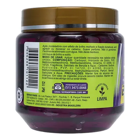 Gel fixador sergio paris brilho m.media 360-24