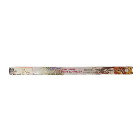 INCENSO FLUTE MASSALA LIMPEZA TOTAL - 7 ERVAS E SAL GROSSO CANFORADO 