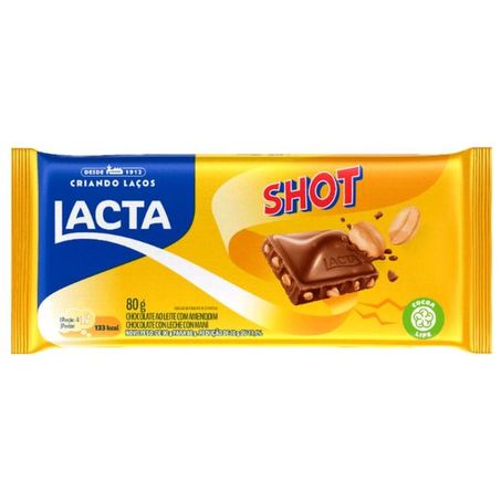 Chocolate barra lacta 80g shot